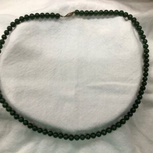 Vintage nephrite jade necklace